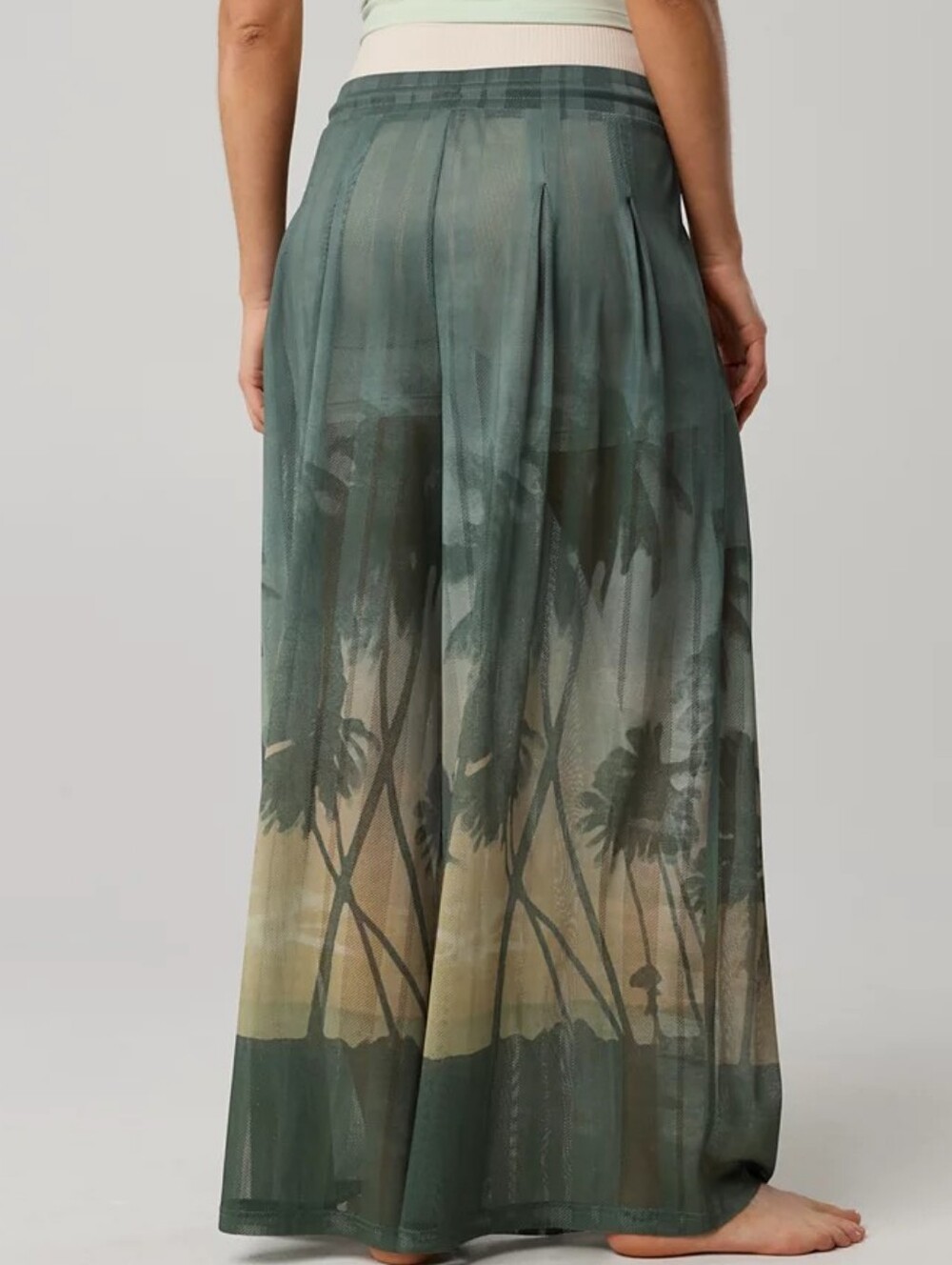 OFFLINE By Aerie Mesh Super Wide Leg Pant - ROYAL PALM - Picture 3 of 7